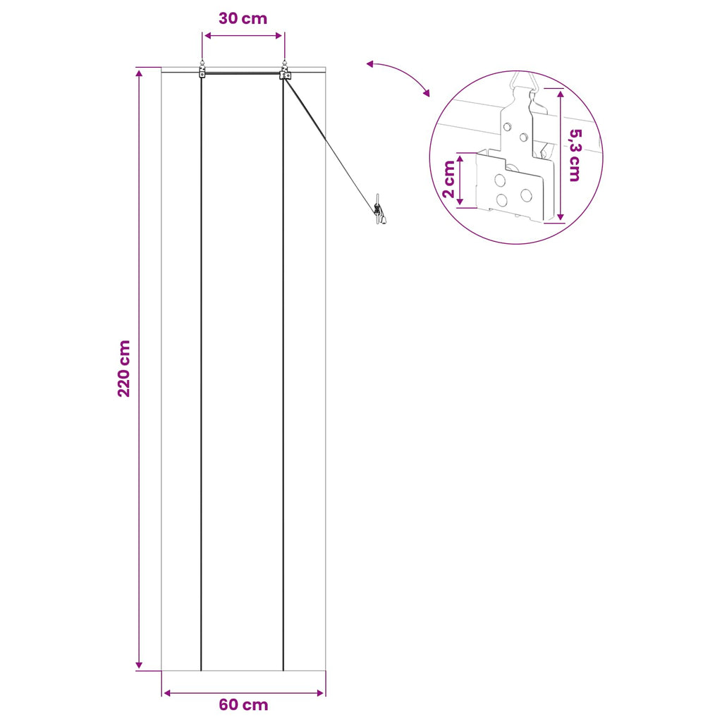 vidaXL Roleta brązowy 60 x 220 cm Bambus