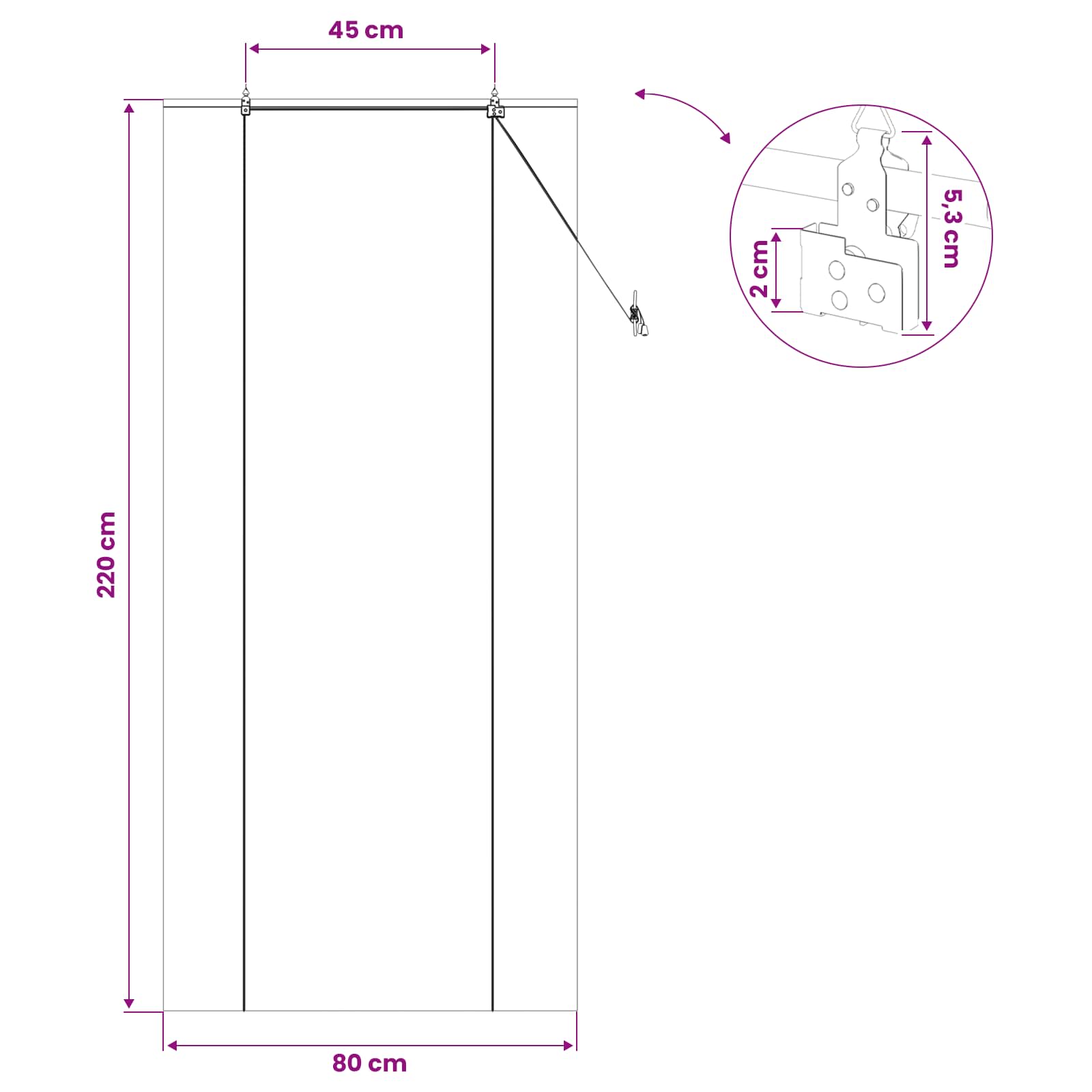vidaXL Roleta brązowy 80 x 220 cm Bambus