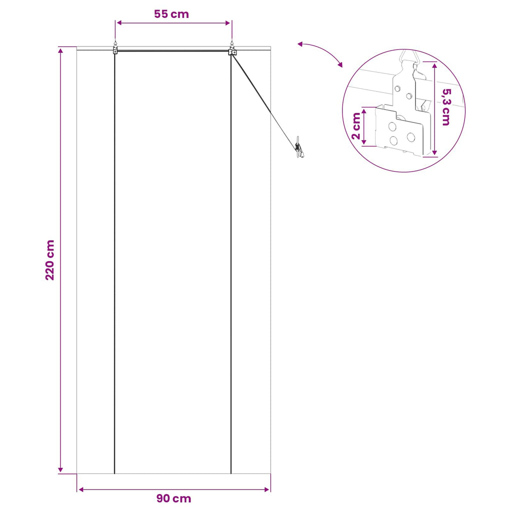 vidaXL Roleta brązowy 90 x 220 cm Bambus