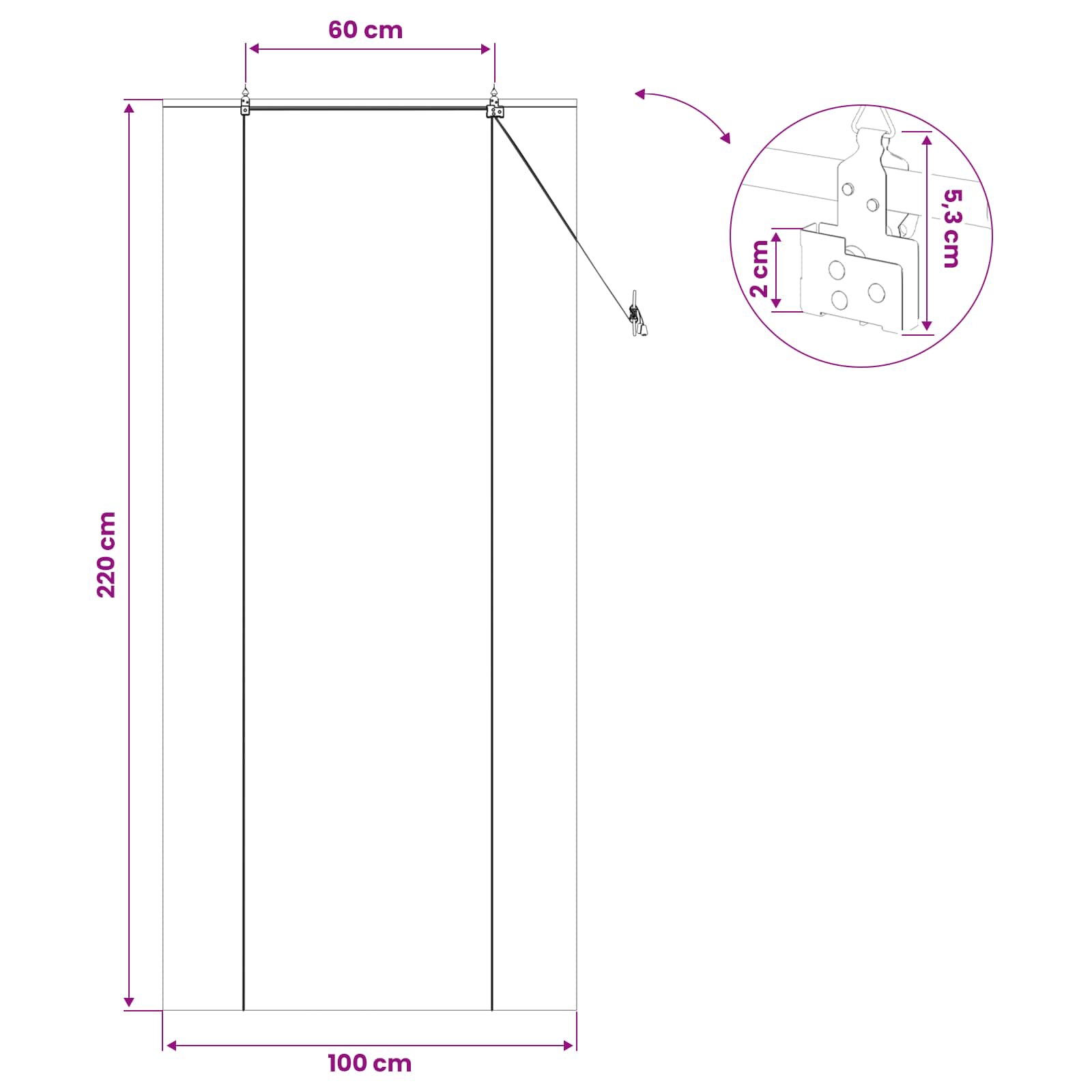 vidaXL Roleta brązowy 100 x 220 cm Bambus