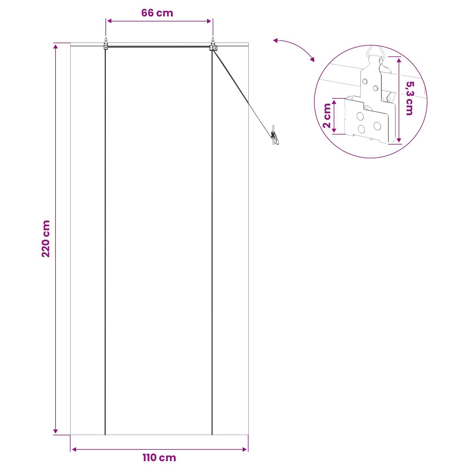 vidaXL Roleta brązowy 110 x 220 cm Bambus