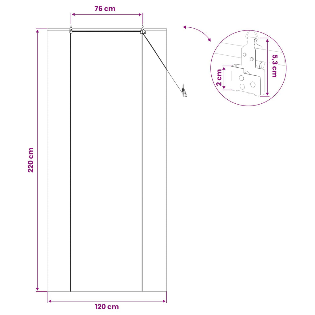 vidaXL Roleta brązowy 120 x 220 cm Bambus