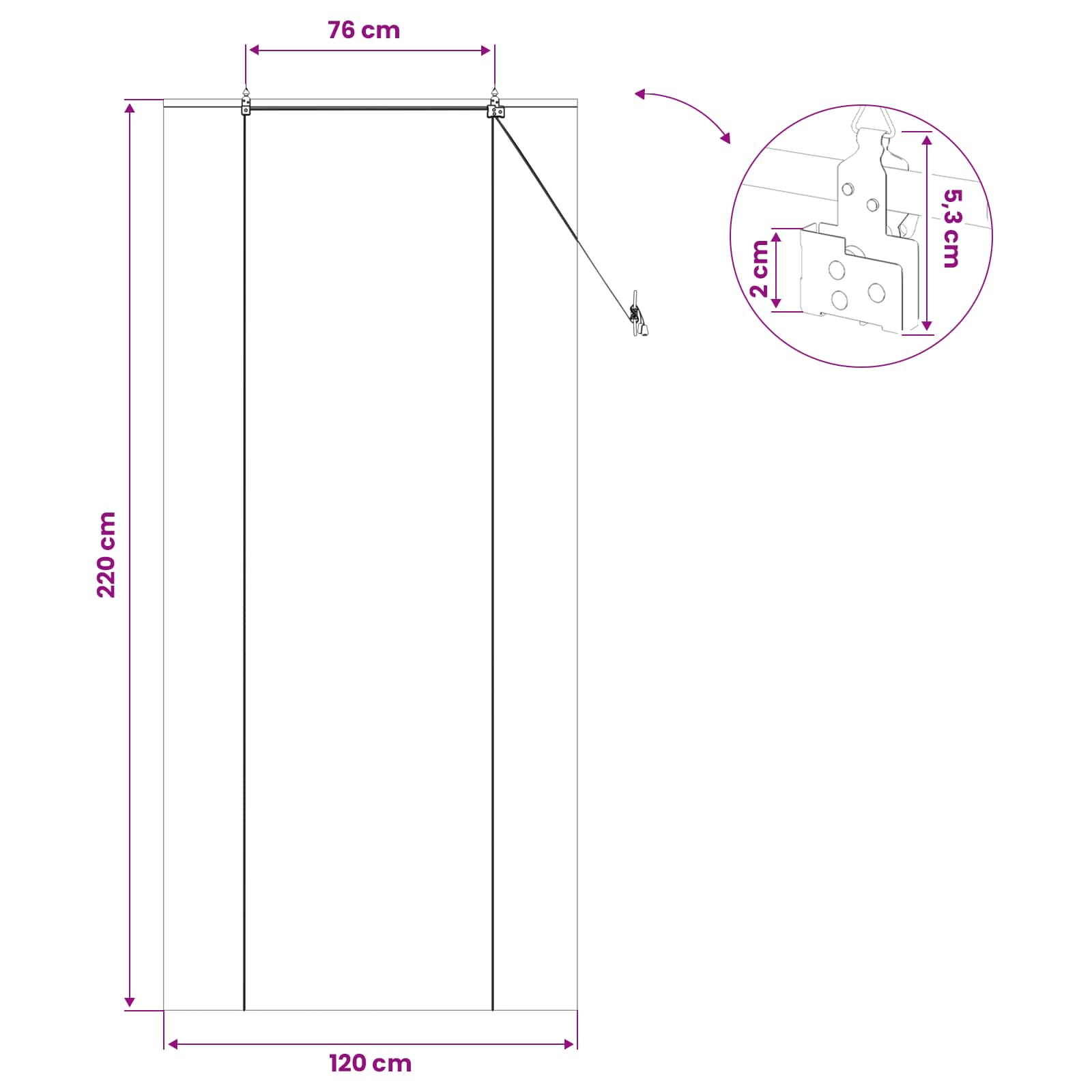 vidaXL Roleta brązowy 120 x 220 cm Bambus