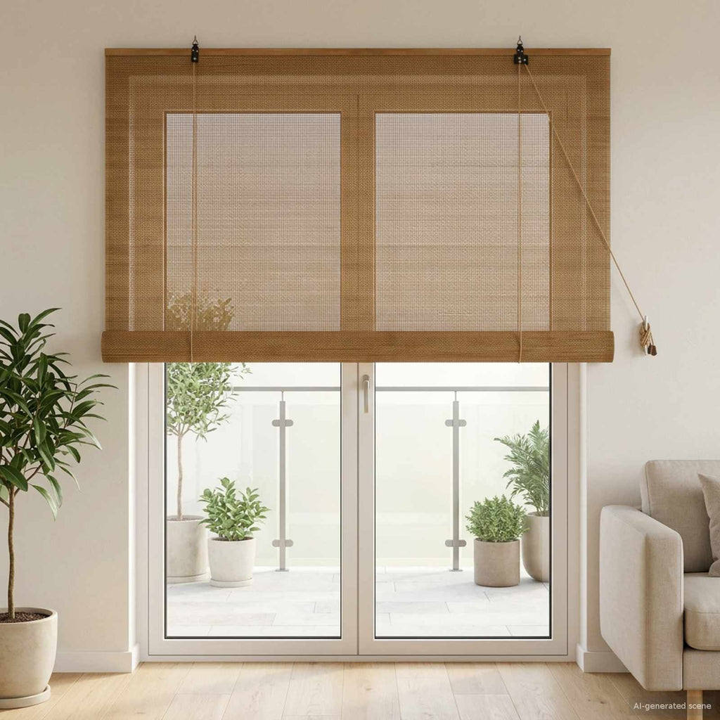 vidaXL Roleta brązowy 130 x 220 cm Bambus