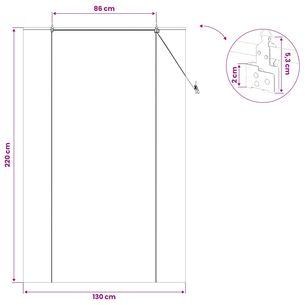 vidaXL Roleta brązowy 130 x 220 cm Bambus