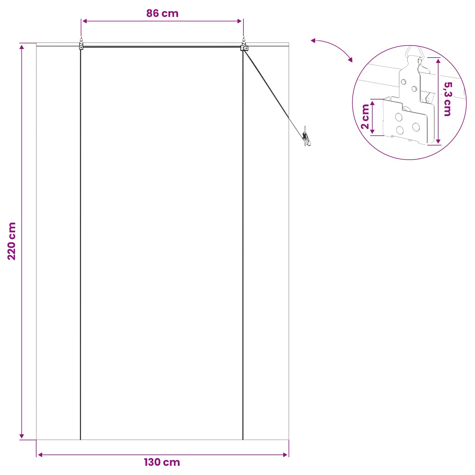 vidaXL Roleta brązowy 130 x 220 cm Bambus
