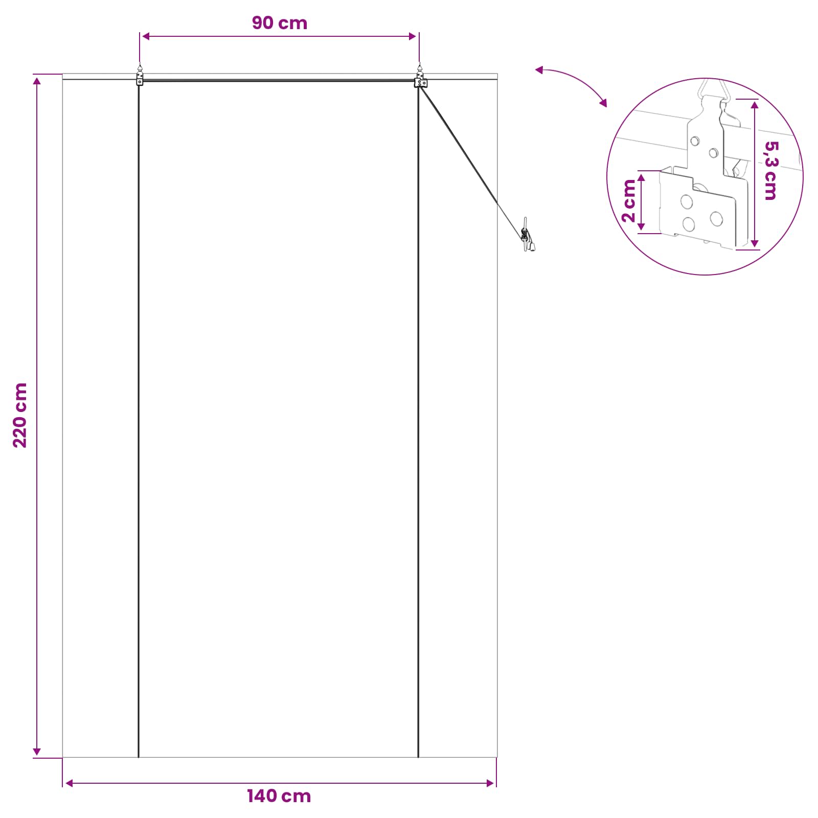 vidaXL Roleta brązowy 140 x 220 cm Bambus
