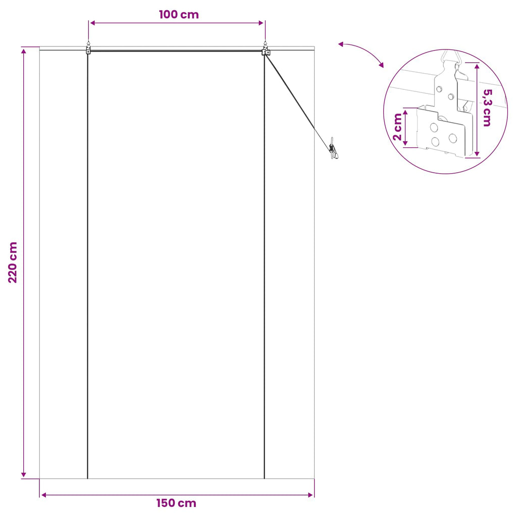 vidaXL Roleta brązowy 150 x 220 cm Bambus