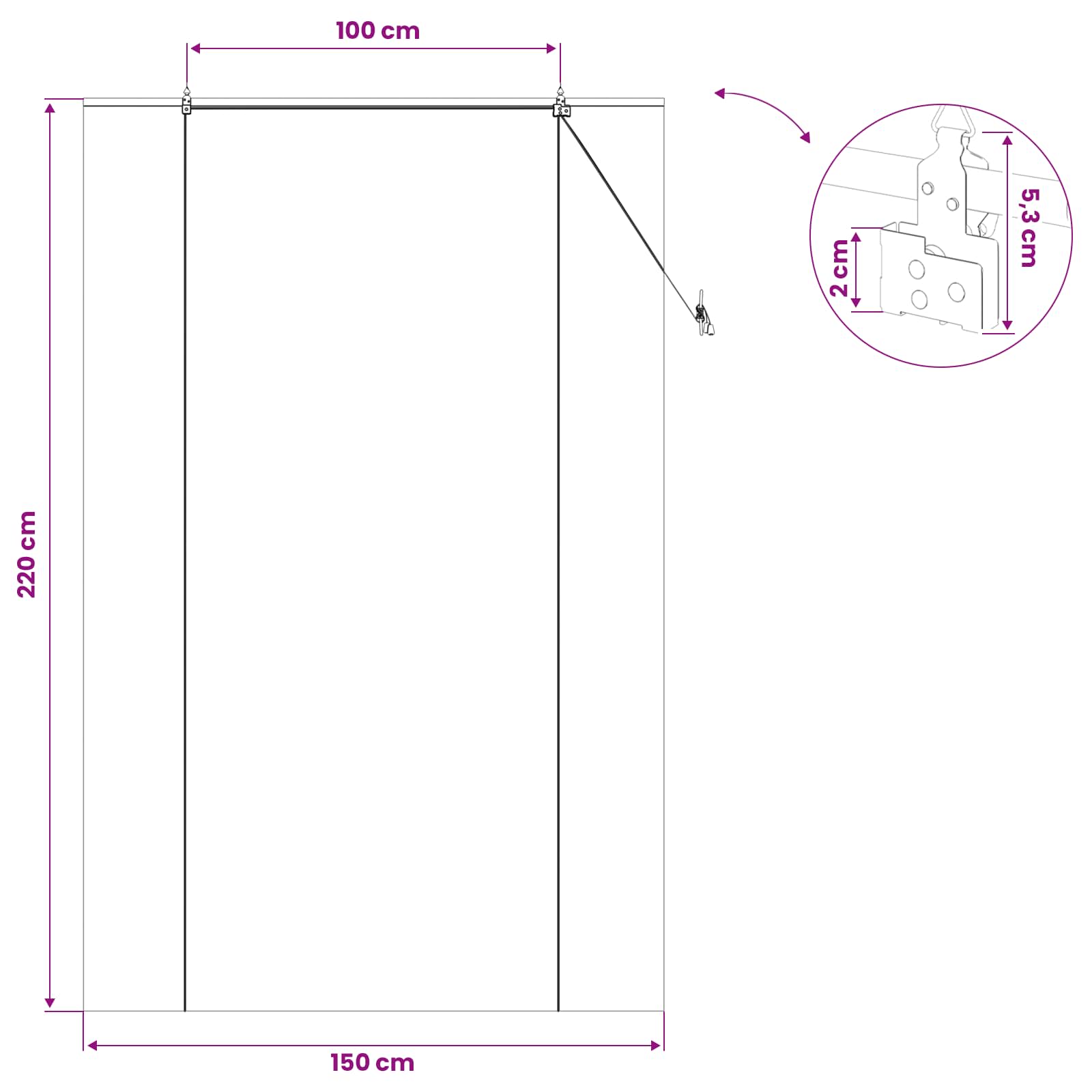 vidaXL Roleta brązowy 150 x 220 cm Bambus