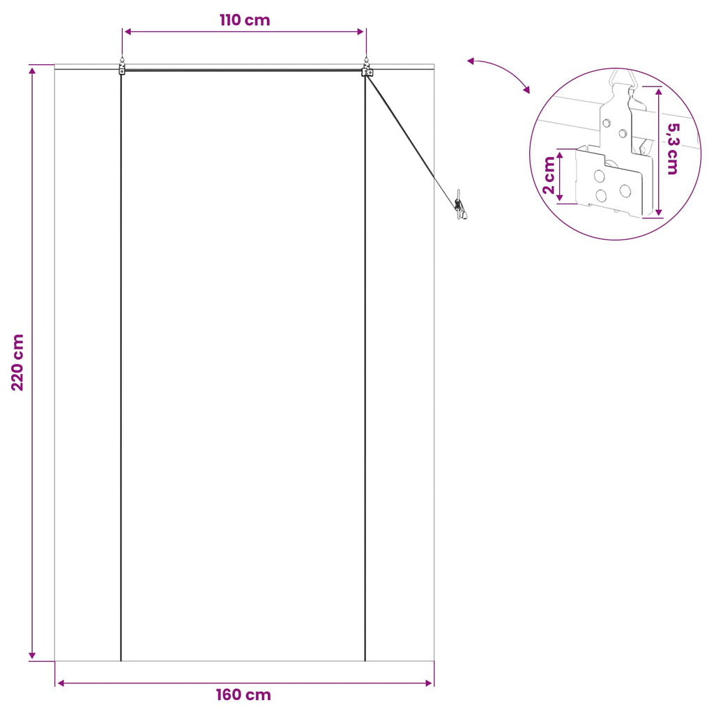 vidaXL Roleta brązowy 160 x 220 cm Bambus