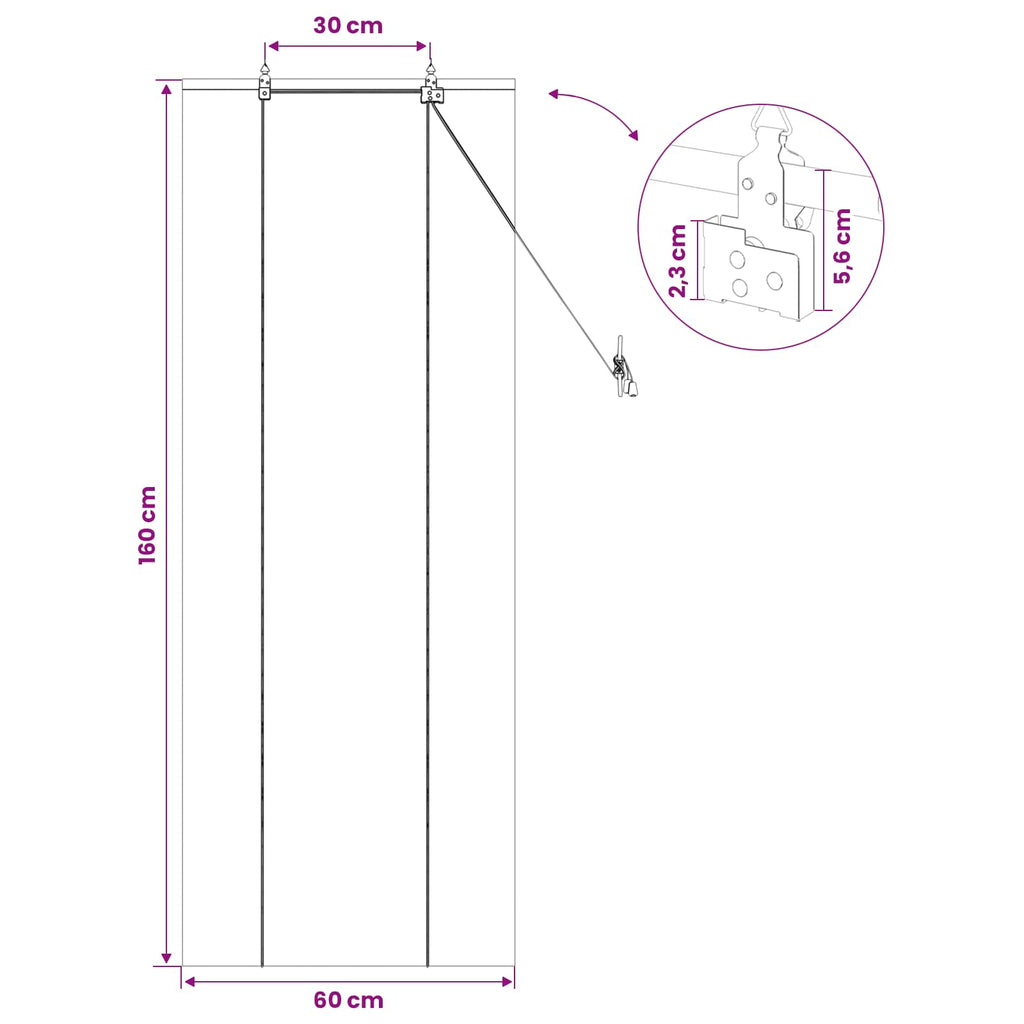 vidaXL Roleta naturalny 60 x 160 cm Bambus
