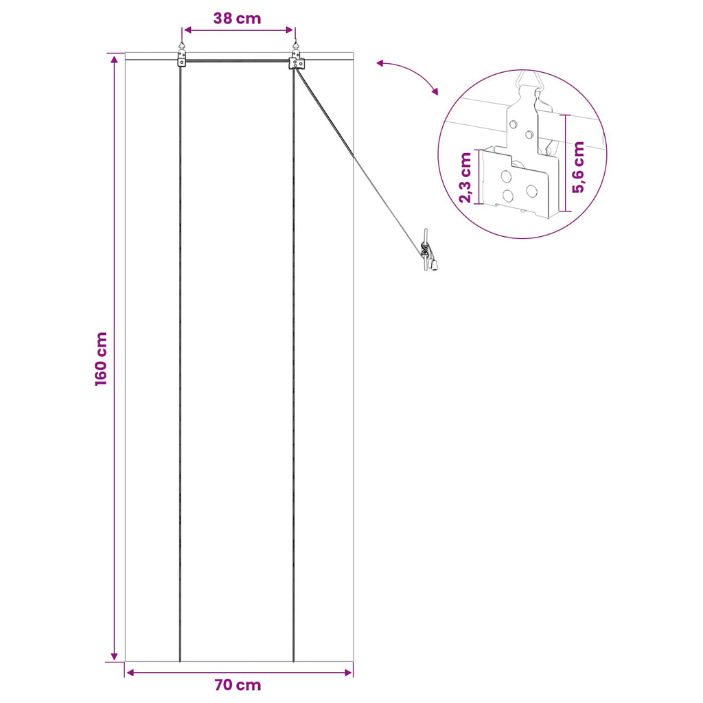 vidaXL Roleta naturalny 70 x 160 cm Bambus