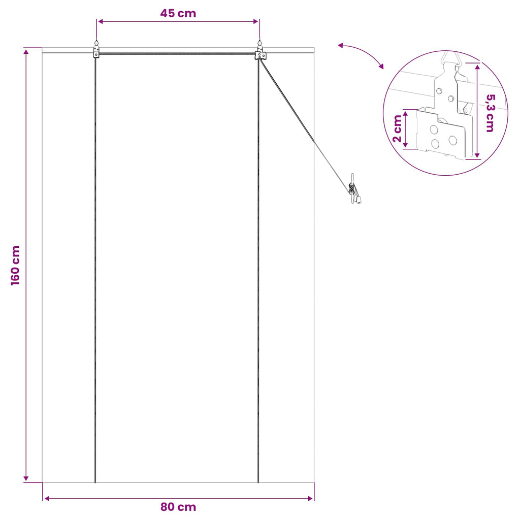 vidaXL Roleta naturalny 80 x 160 cm Bambus
