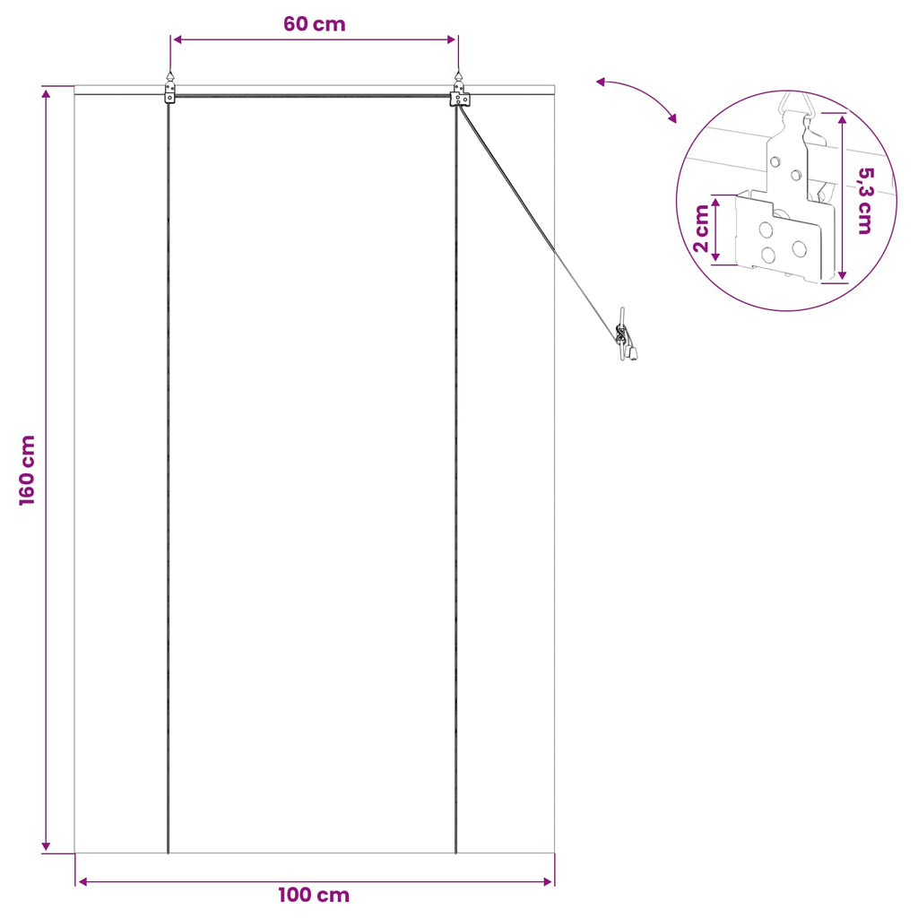 vidaXL Roleta naturalny 100 x 160 cm Bambus