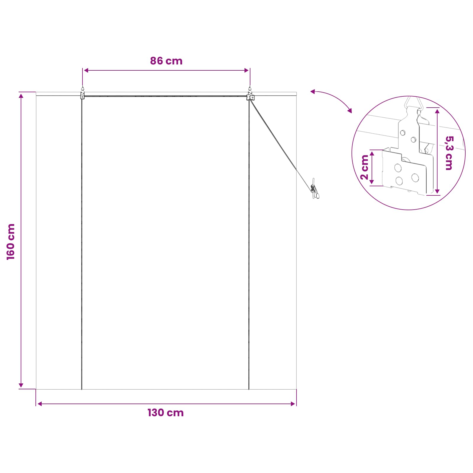 vidaXL Roleta naturalny 130 x 160 cm Bambus