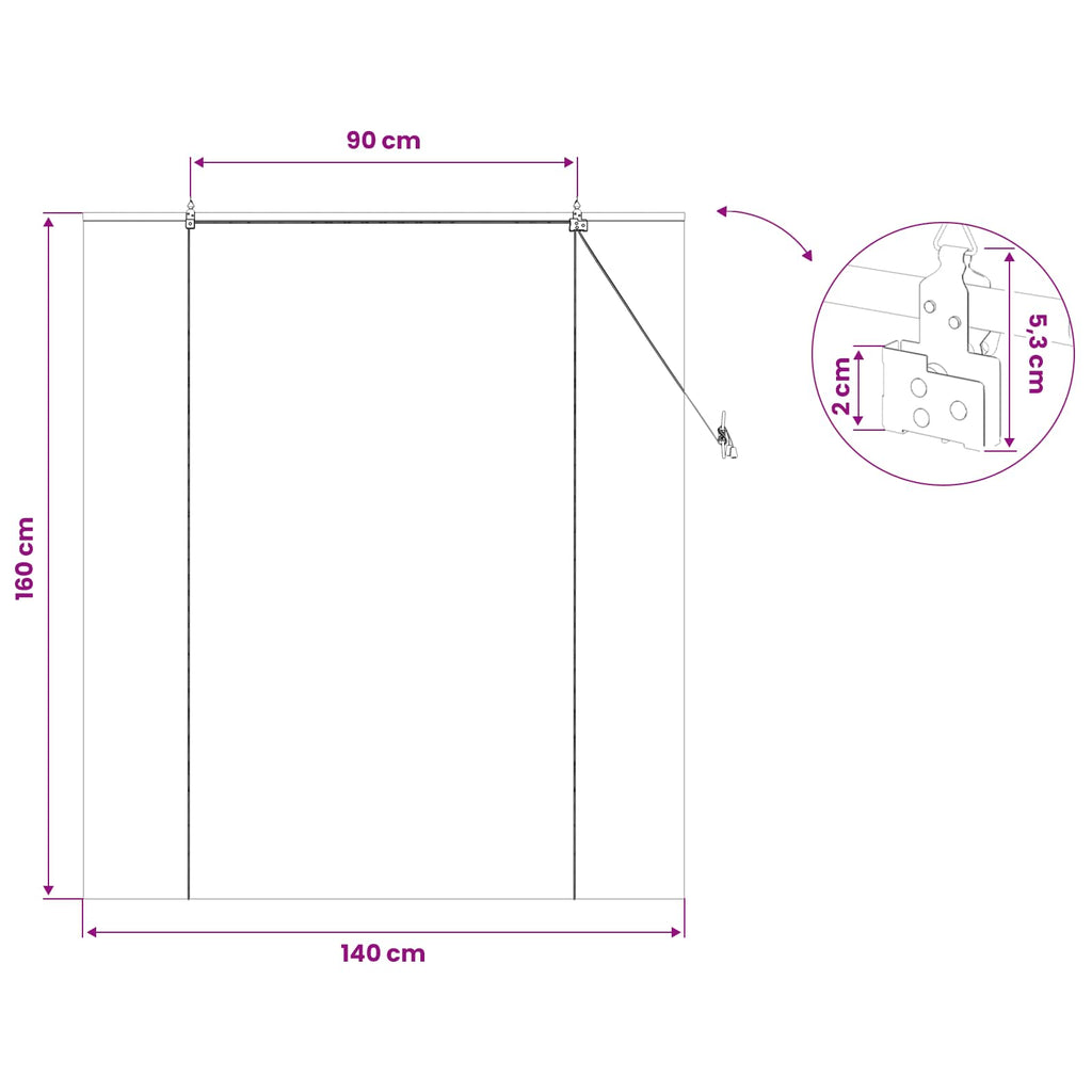 vidaXL Roleta naturalny 140 x 160 cm Bambus