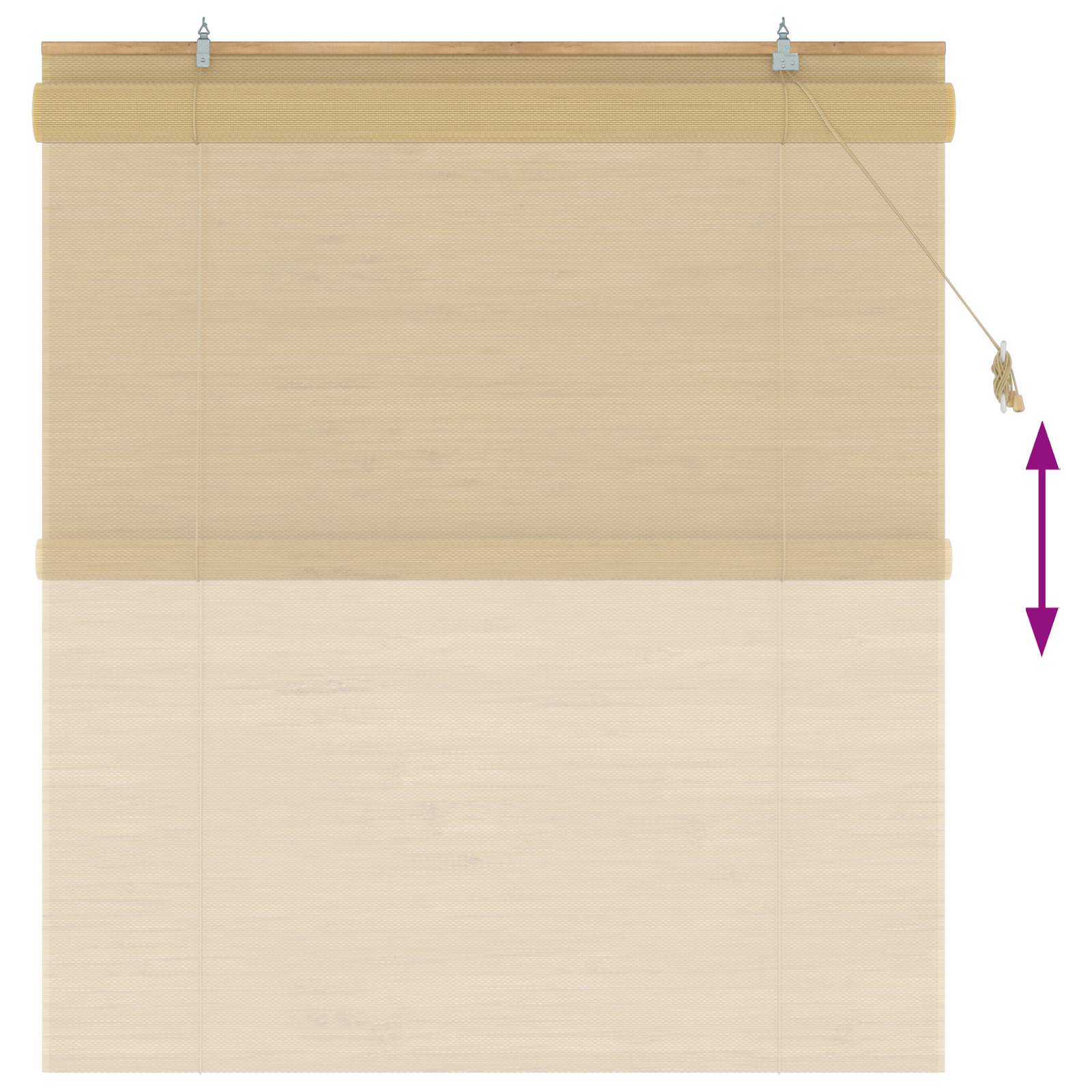 vidaXL Roleta naturalny 150 x 160 cm Bambus