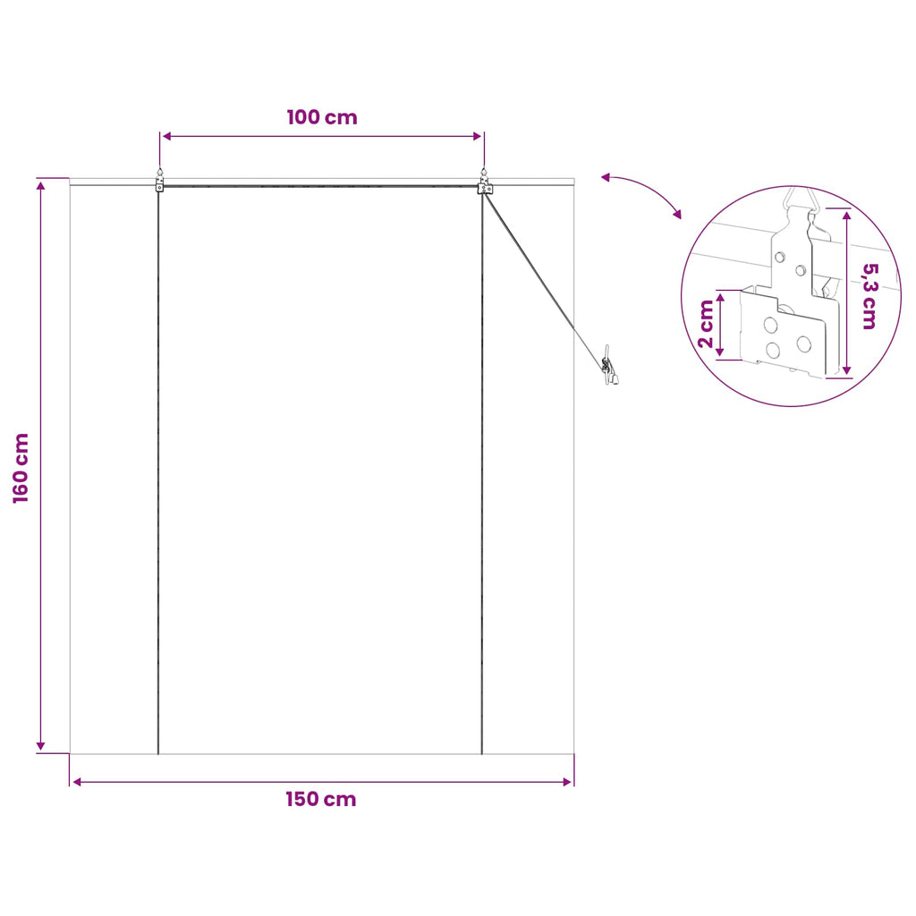 vidaXL Roleta naturalny 150 x 160 cm Bambus