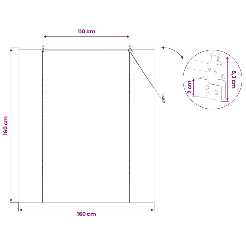 vidaXL Roleta naturalny 160 x 160 cm Bambus