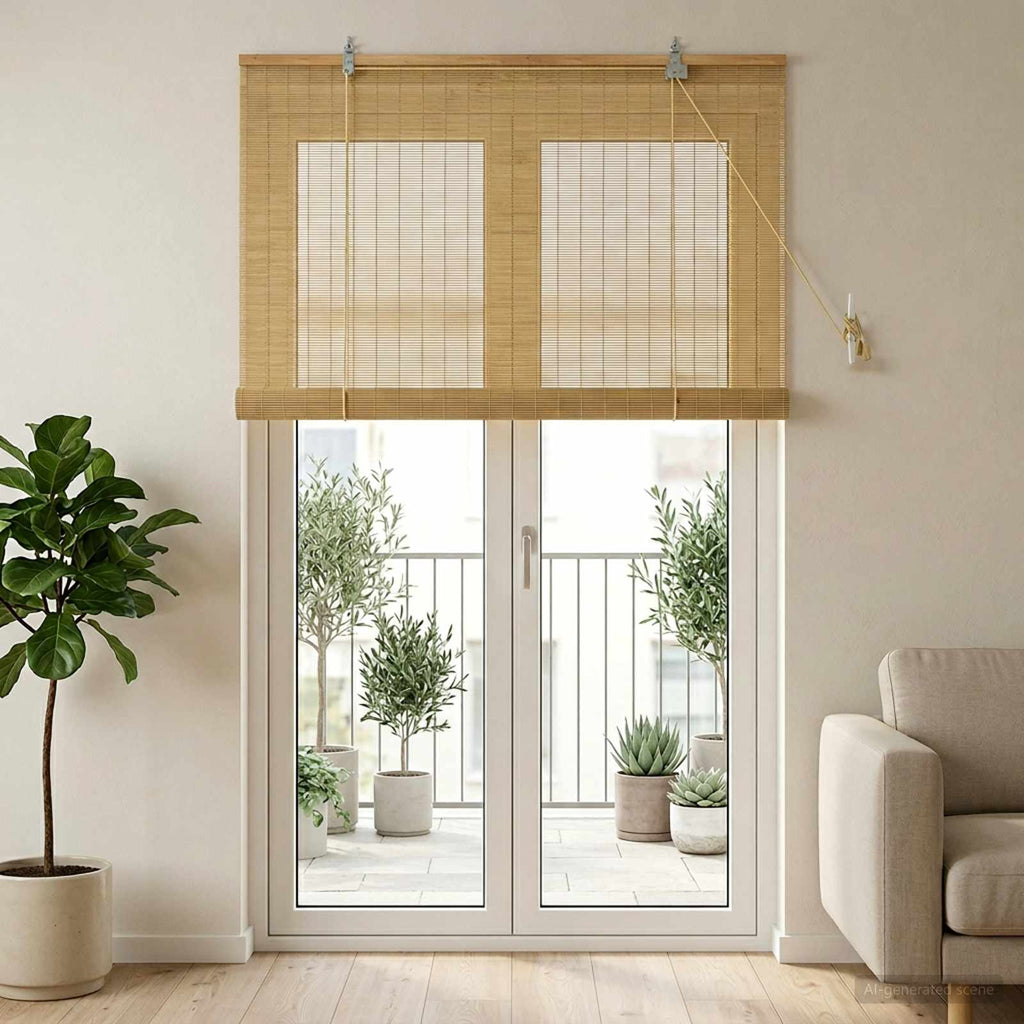 vidaXL Roleta naturalny 80 x 220 cm Bambus