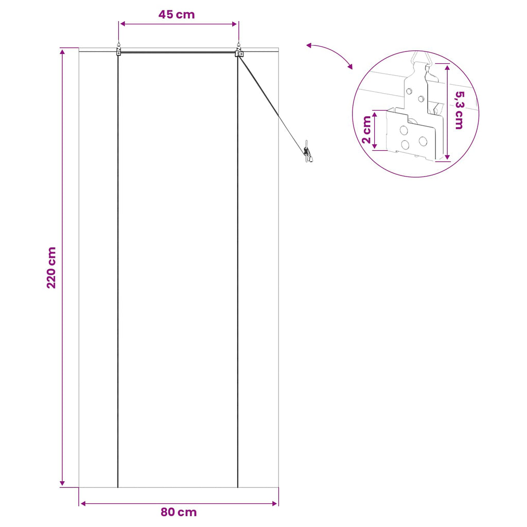 vidaXL Roleta naturalny 80 x 220 cm Bambus
