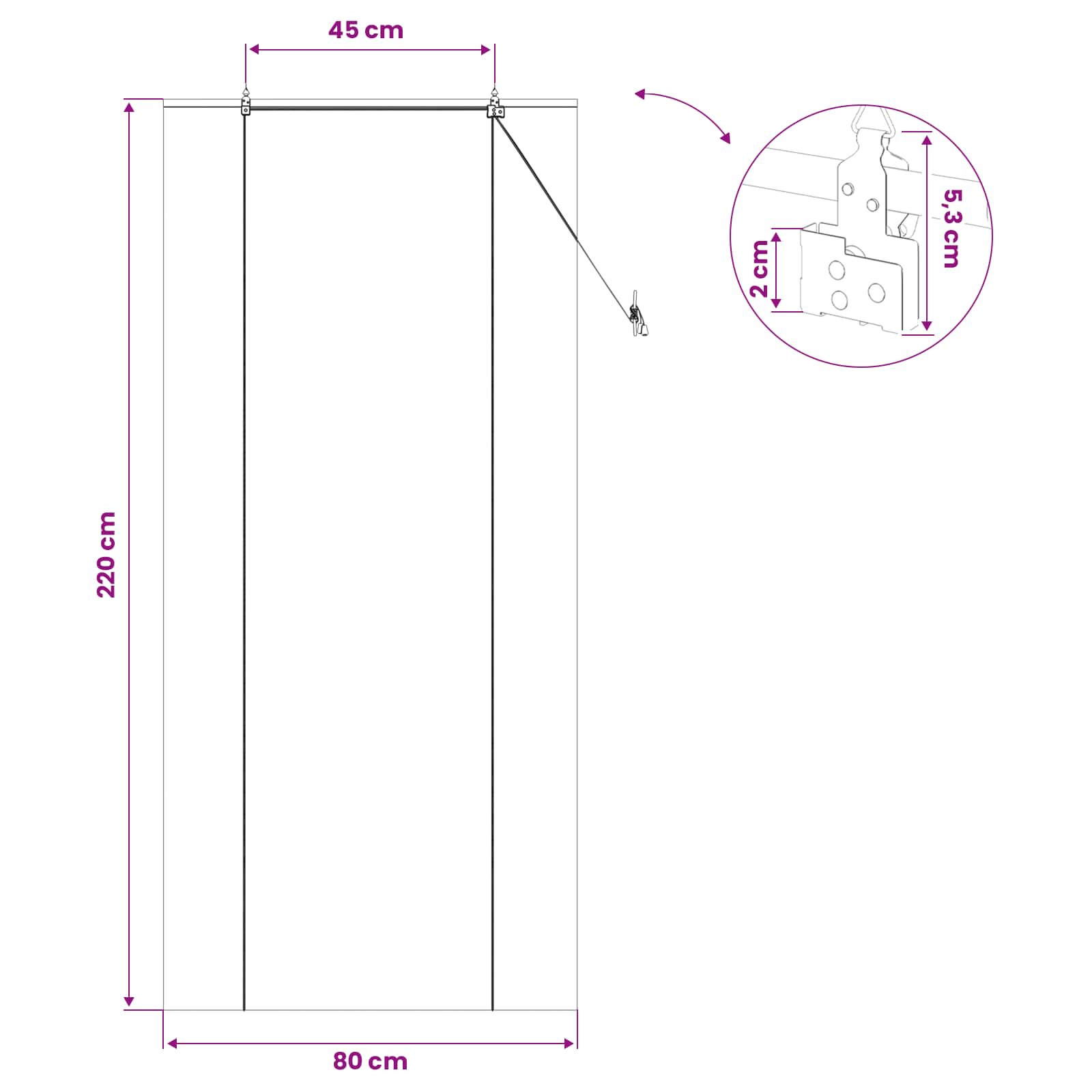 vidaXL Roleta naturalny 80 x 220 cm Bambus