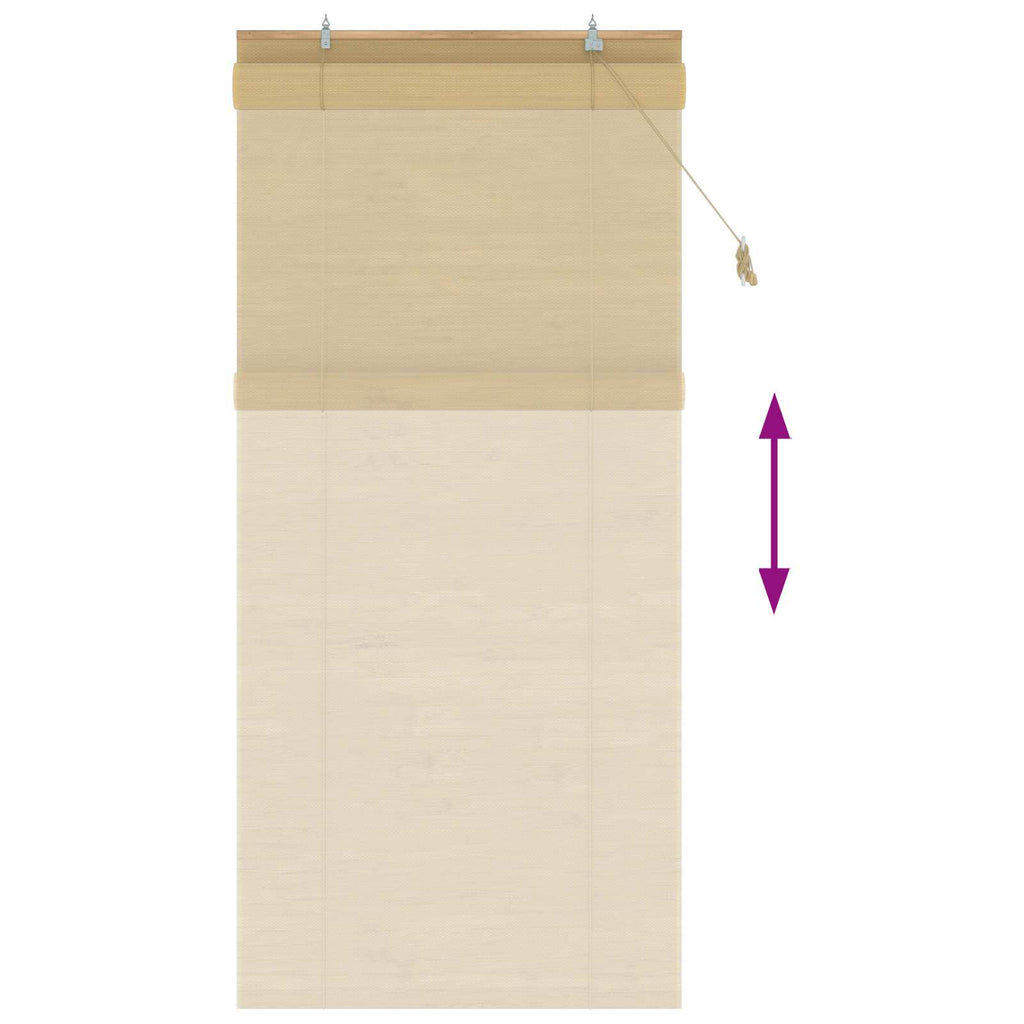 vidaXL Roleta naturalny 100 x 220 cm Bambus