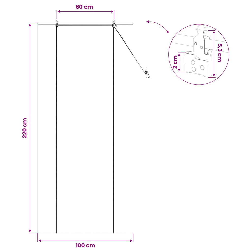 vidaXL Roleta naturalny 100 x 220 cm Bambus