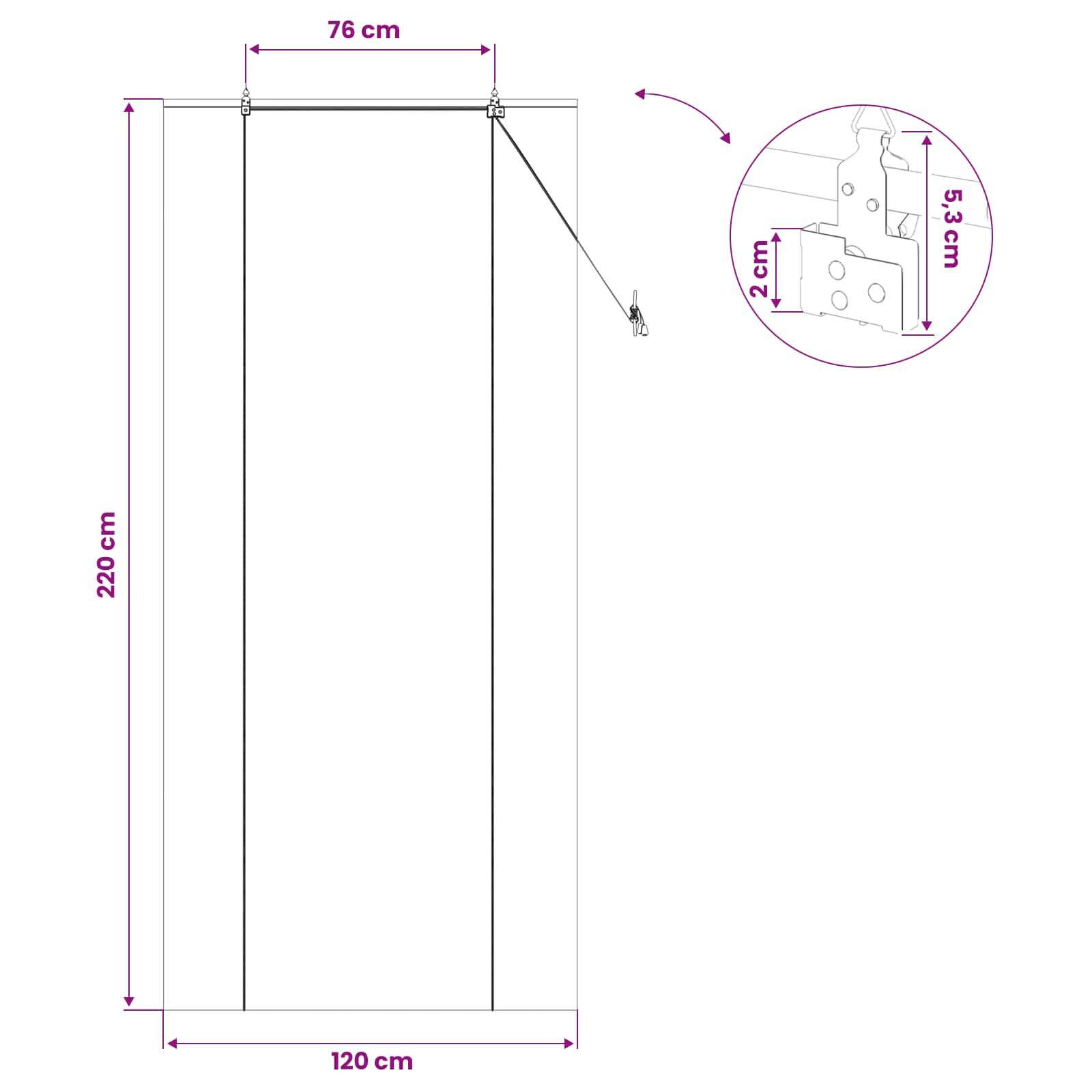 vidaXL Roleta naturalny 120 x 220 cm Bambus