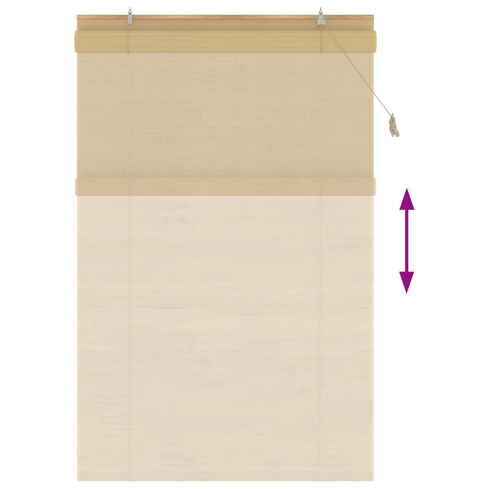 vidaXL Roleta naturalny 140 x 220 cm Bambus