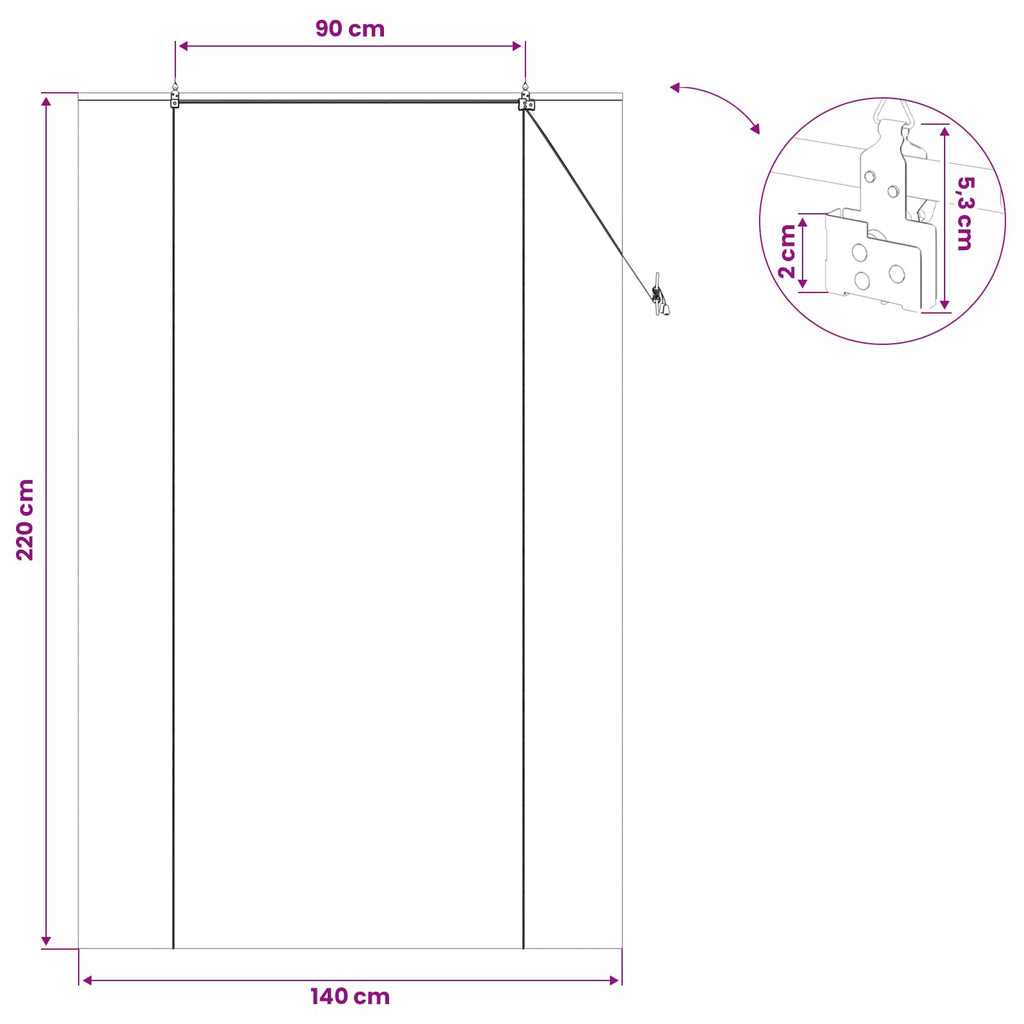 vidaXL Roleta naturalny 140 x 220 cm Bambus