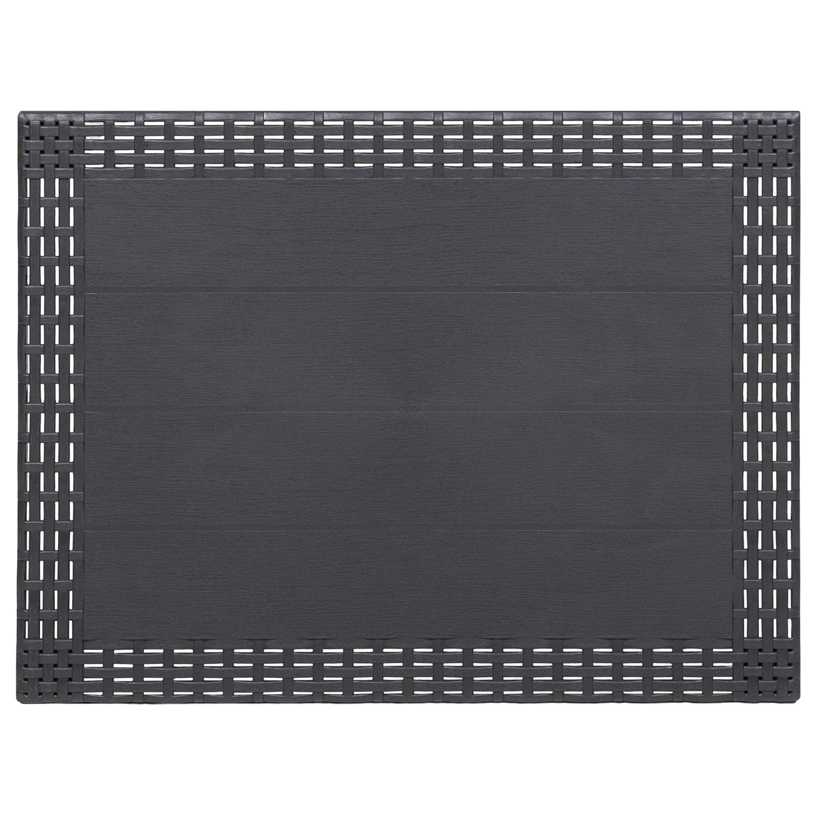 vidaXL Zestaw wypoczynkowy z poduszką 3 pcs antracytowy PP