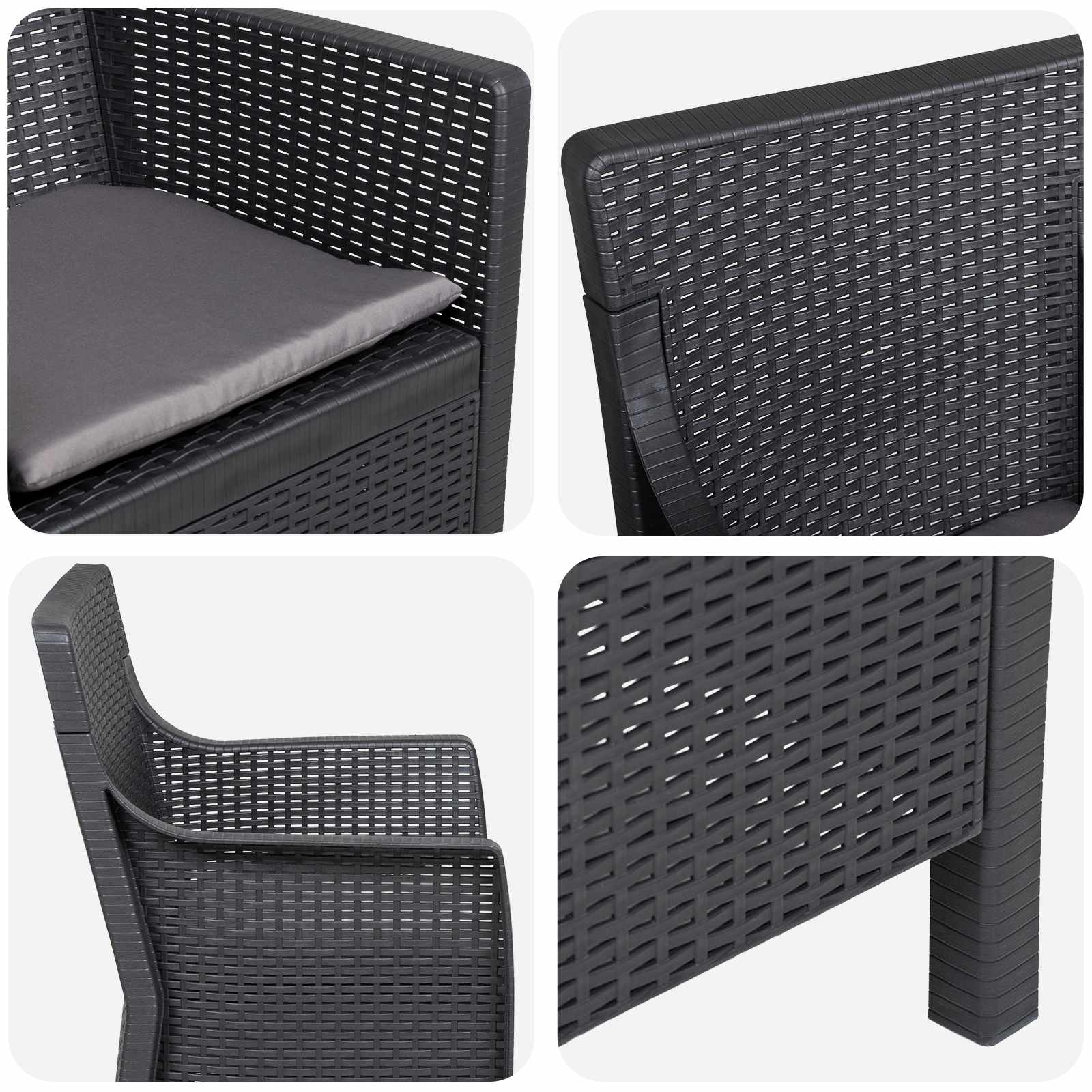 vidaXL Fotel antracytowy PP