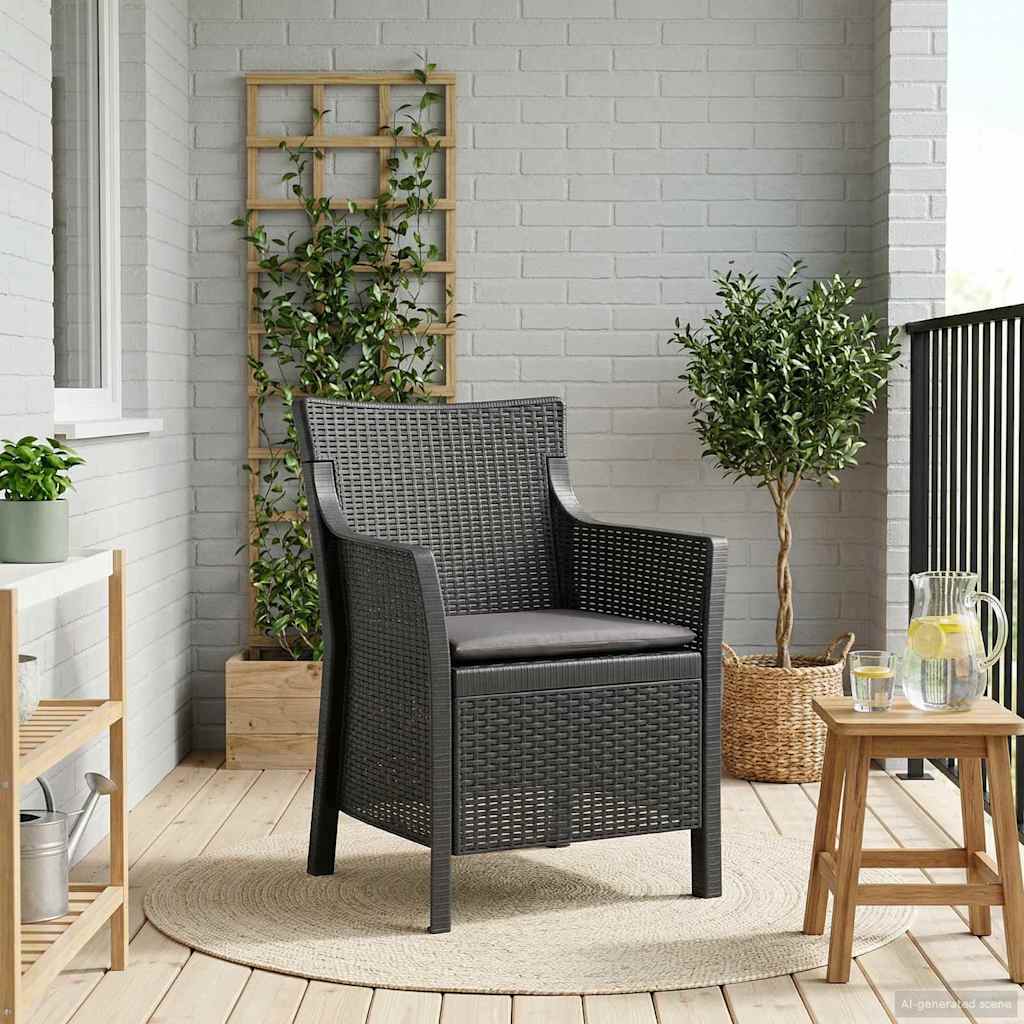 vidaXL Fotel antracytowy PP