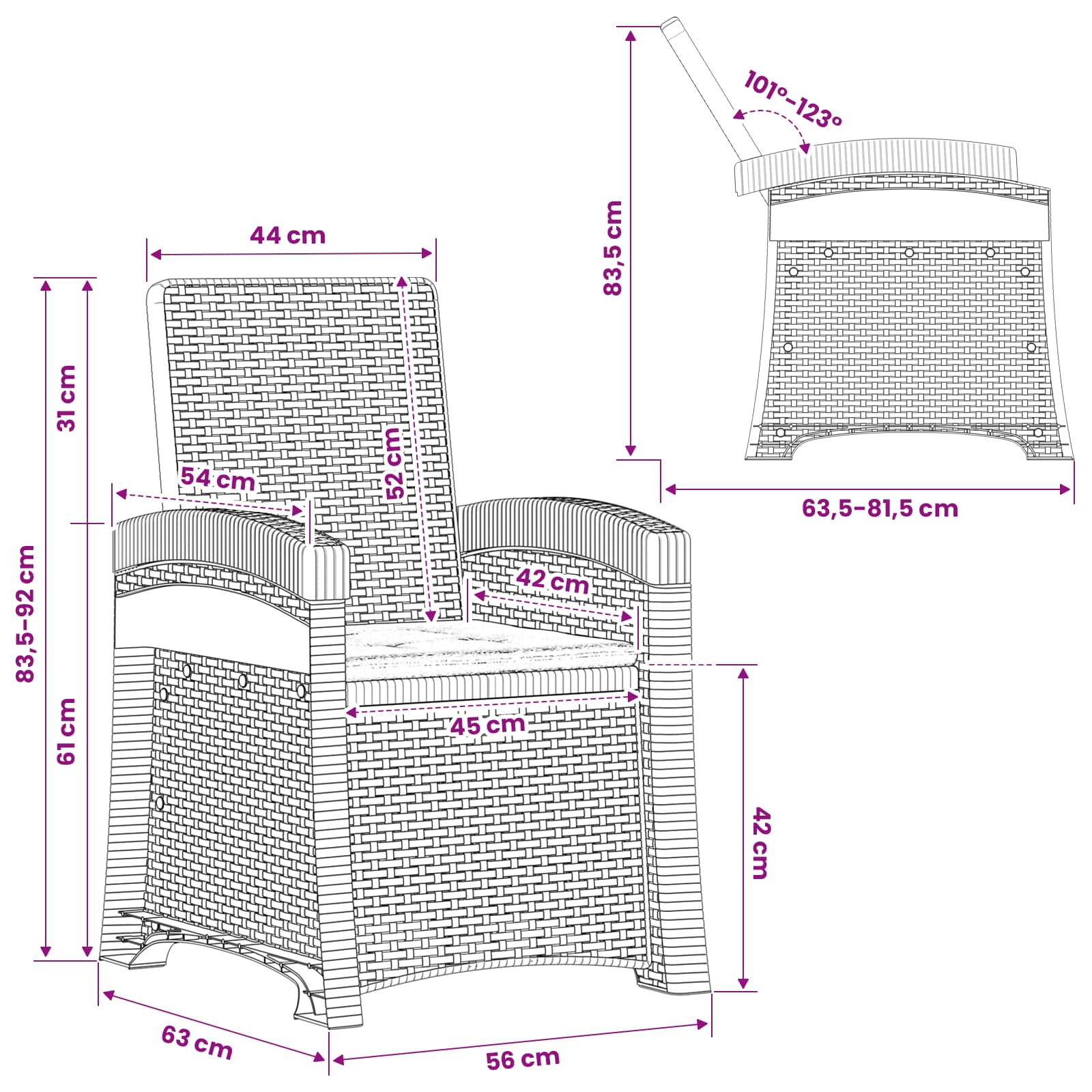 vidaXL Zestaw do jadalni w ogrodzie 7 szt. Brązowy i kremowy PP