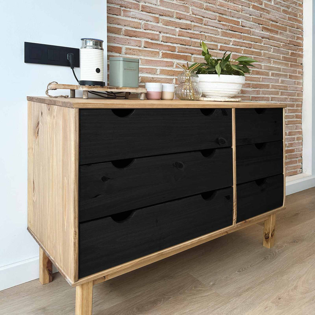 vidaXL Szafka z Szufladami z szufladą OTTA Czarny 111 x 43 x 73,5 cm