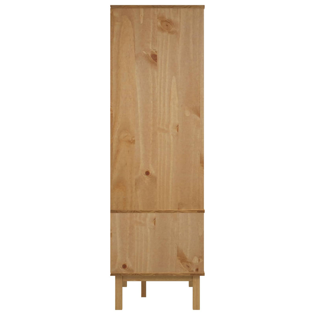 vidaXL Garderoba OTTA Czarny 76,5 x 53 x 172 cm Lite drewno sosnowe