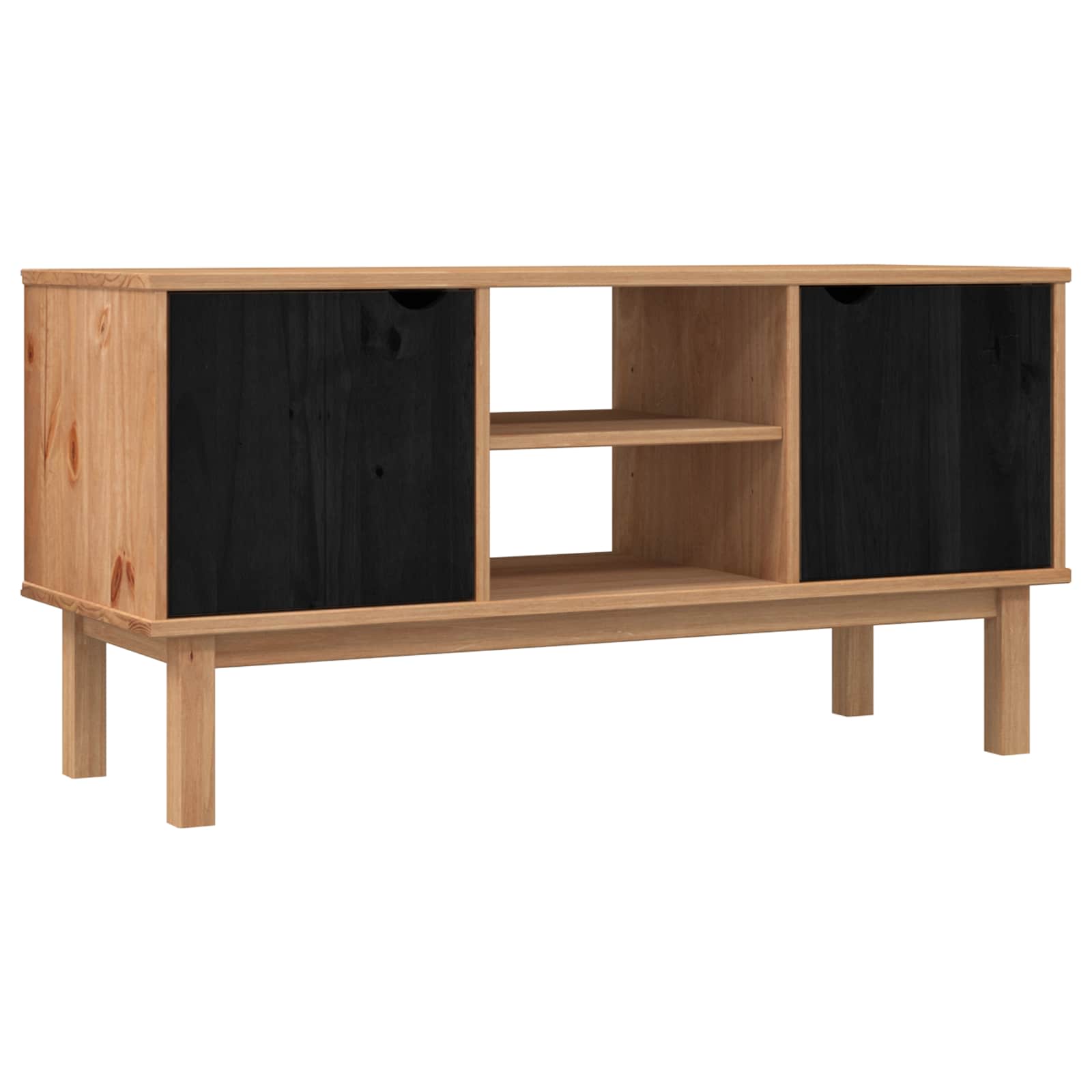 vidaXL Stół pod telewizor OTTA 113,5 x 43 x 57 cm Czarny