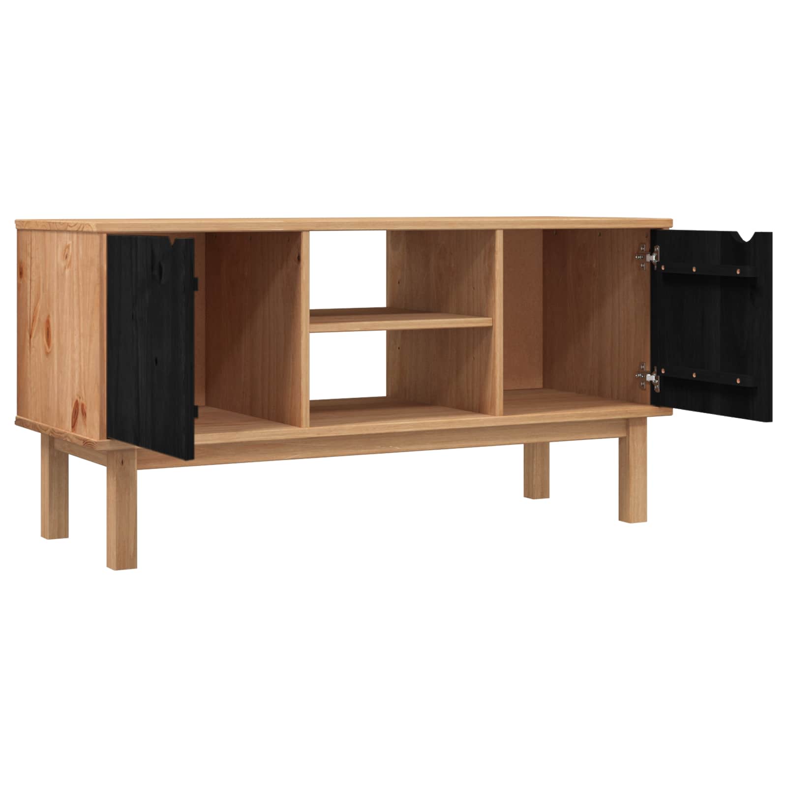 vidaXL Stół pod telewizor OTTA 113,5 x 43 x 57 cm Czarny