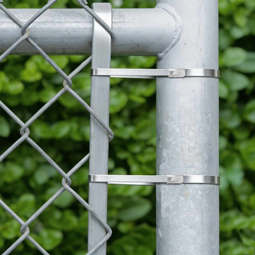vidaXL Związywacz kablowy 12 szt. 4,6 x 150 mm srebrny
