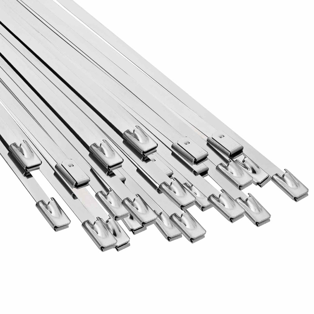 vidaXL Związywacz kablowy 25 szt. 4,6 x 150 mm srebrny