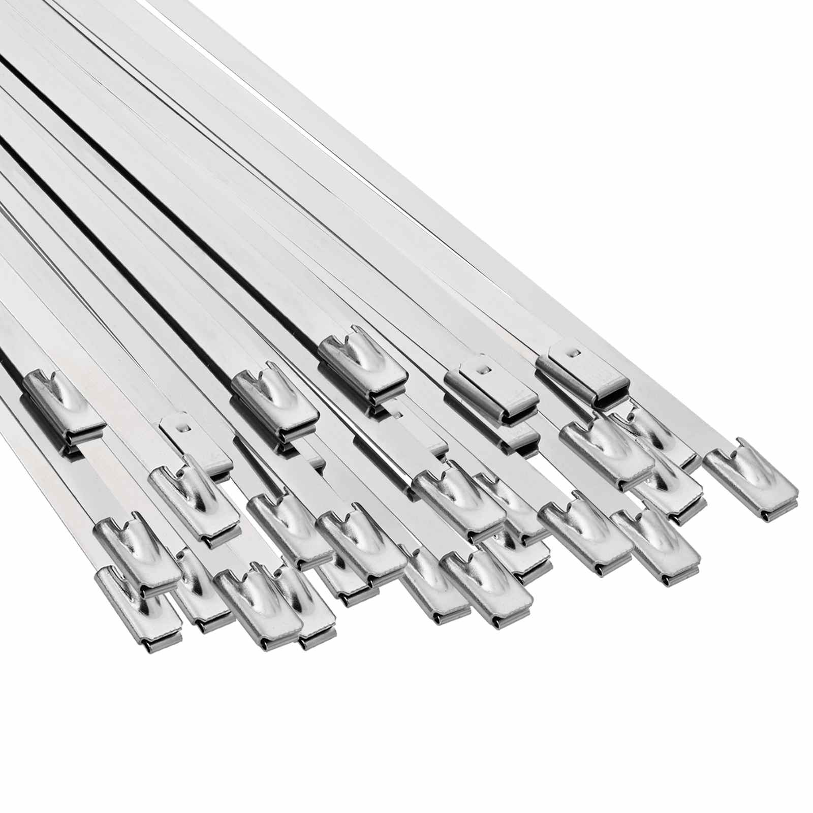 vidaXL Związywacz kablowy 50 szt. 4,6 x 150 mm srebrny