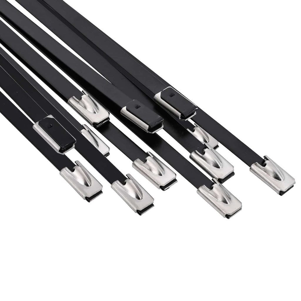 vidaXL Związywacz kablowy 12 szt. 4,6 x 200 mm Czarny