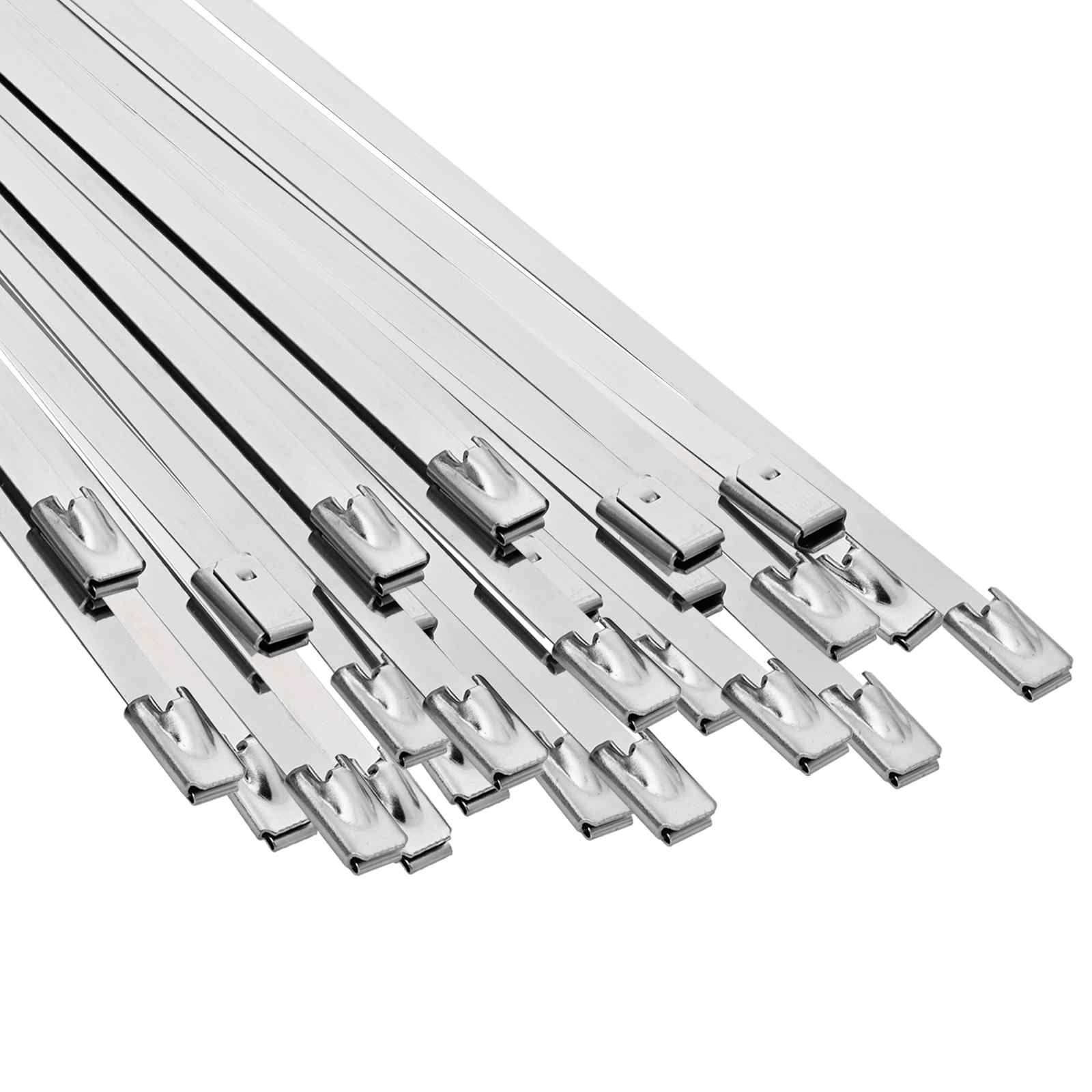 vidaXL Związywacz kablowy 25 szt. 4,6 x 600 mm srebrny