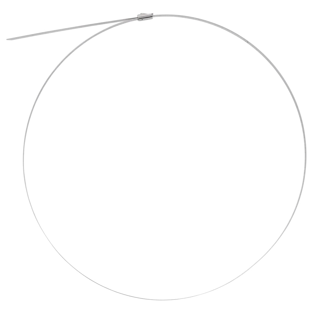 vidaXL Związywacz kablowy 50 szt. 4,6 x 700 mm srebrny