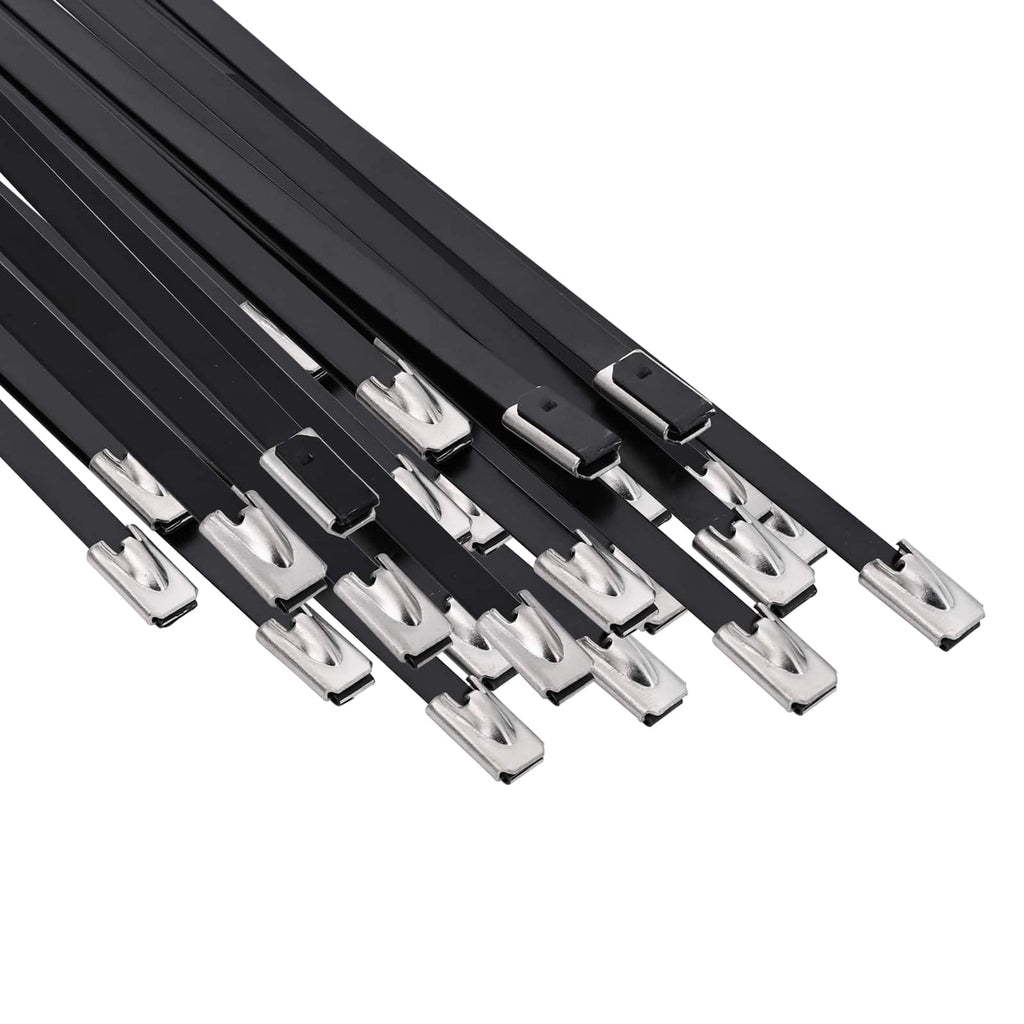 vidaXL Związywacz kablowy 25 szt. 4,6 x 700 mm Czarny