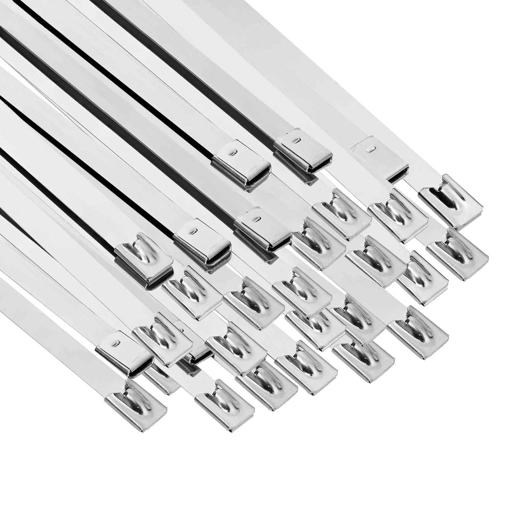 vidaXL Związywacz kablowy 250 szt. 7,9 x 250 mm srebrny