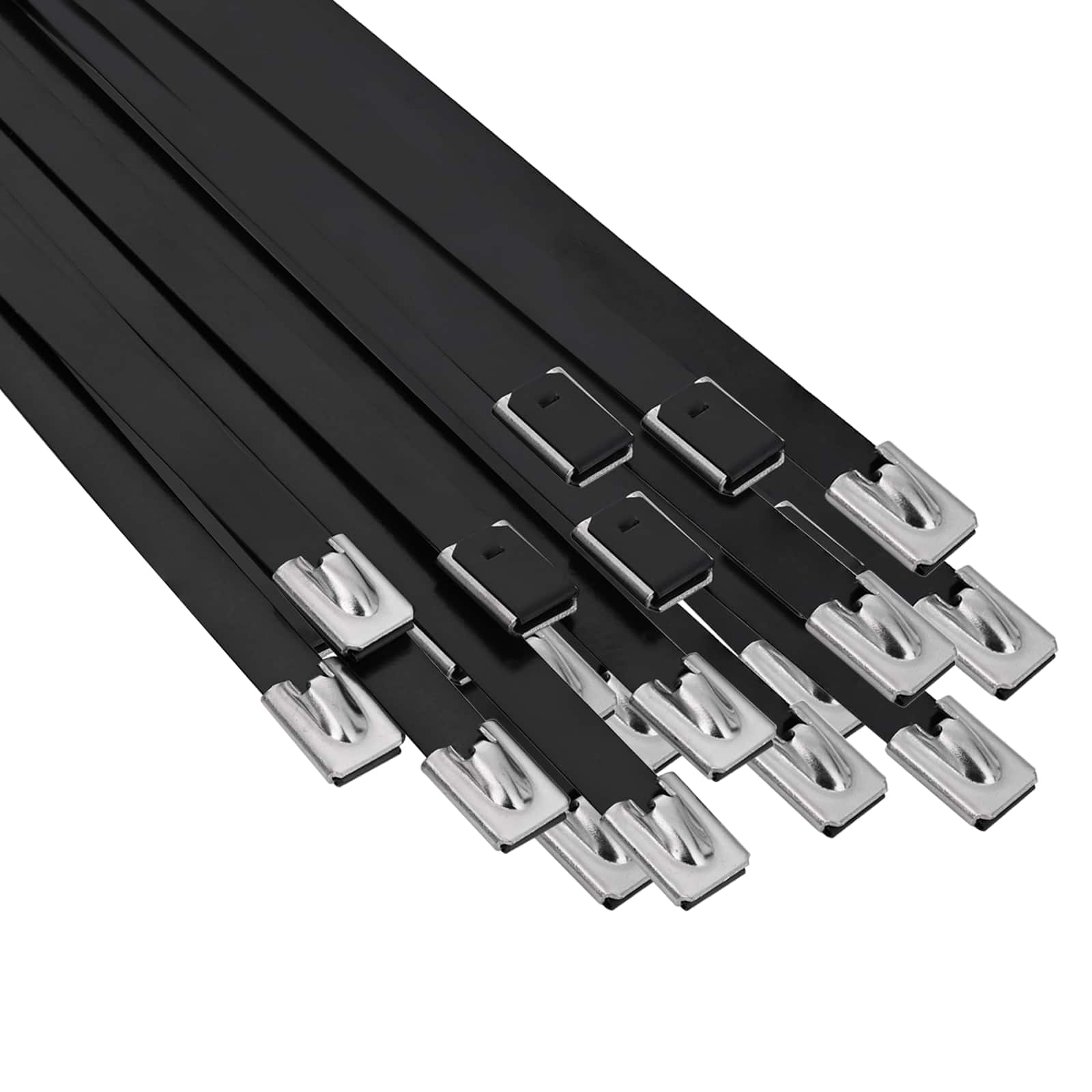 vidaXL Związywacz kablowy 25 szt. 7,9 x 300 mm Czarny