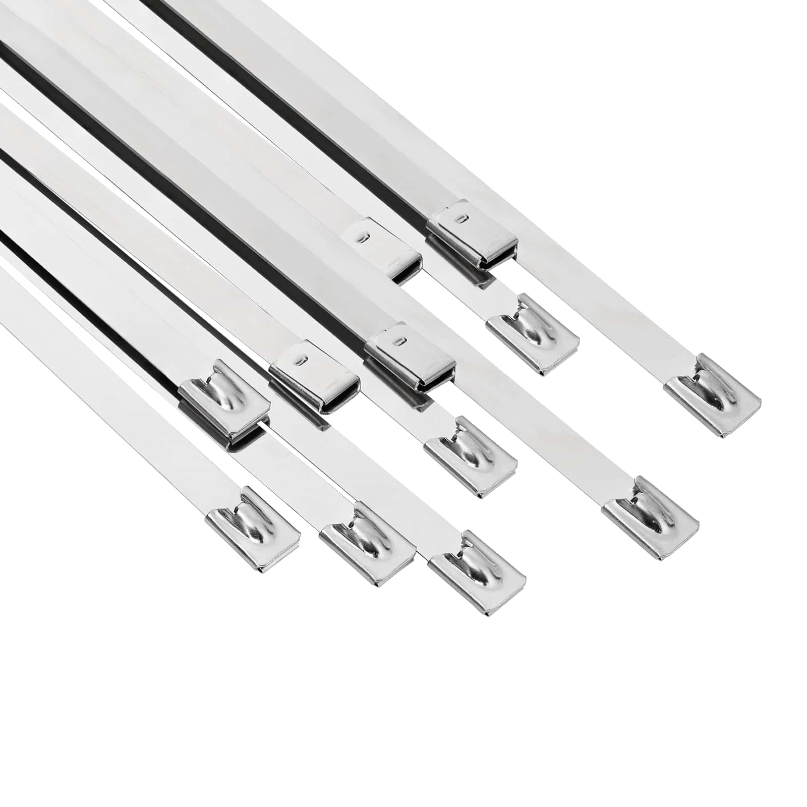 vidaXL Związywacz kablowy 12 szt. 7,9 x 400 mm srebrny