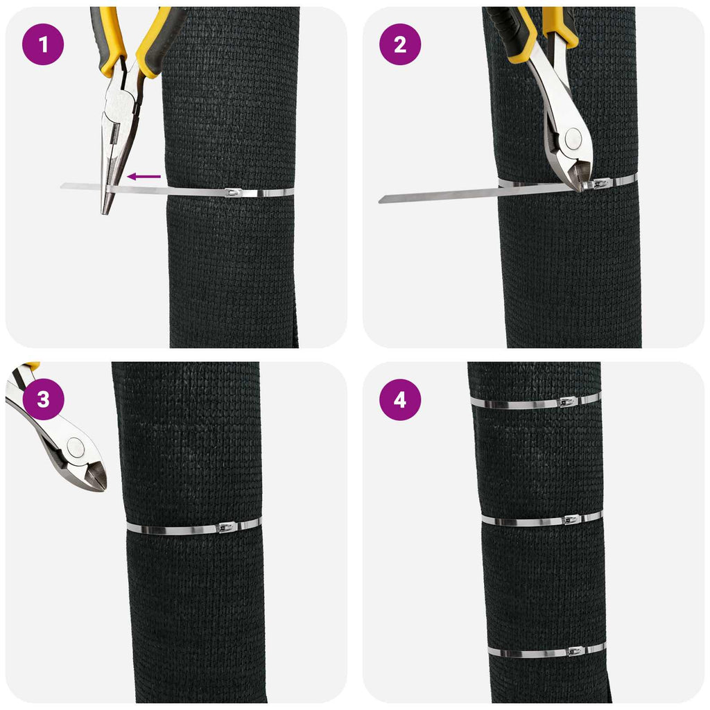 vidaXL Związywacz kablowy 12 szt. 7,9 x 700 mm srebrny